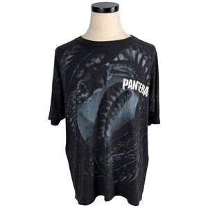 Vintage Pantera Rock Band Distressed All Over Print Graphic T Shirt XL 90's